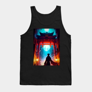 The Man Standing Japanese Torii Gate. Tank Top